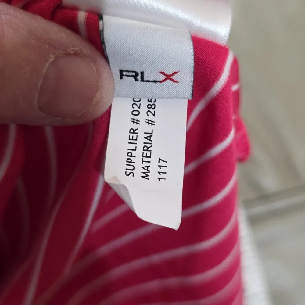 Ralph Lauren Womens Athletic Golf Shirt Collar Snaps Pink/White 